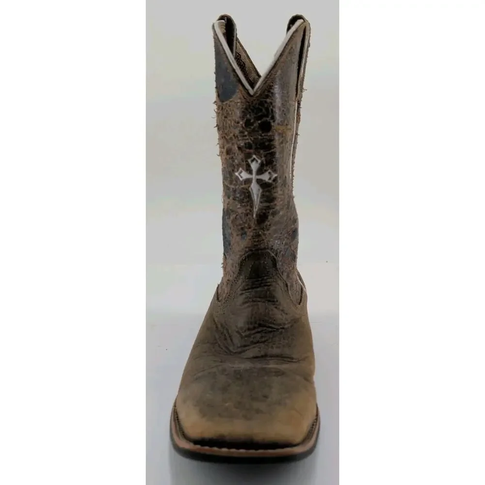Twisted X Youth Top Hand Western Cowboy Boots YTH0001 Elephant Print Size 4M